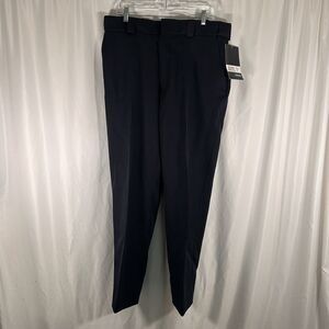 New Blauer Work Pants Men's 36 Reg Dark Navy 8650T Zip Hook Eye 32" Inseam